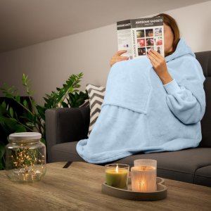 Bluzair Bluza Koc Hoodie Oversize Polska Błękitny 14