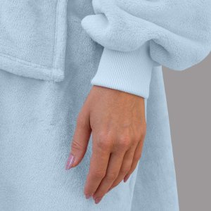 Bluzair Bluza Koc Hoodie Oversize Polska Błękitny 2