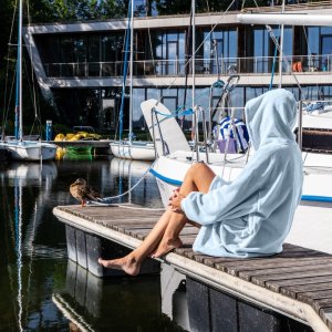 Bluzair Bluza Koc Hoodie Oversize Polska Błękitny 10