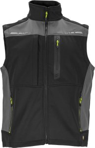 LH-VESTFOLD BS - Bezrękawnik ochronny męski stójka softshell oddychający 4 kieszenie dół regulacja troczki odblaski REGULAR splot twill 100% poliester membrana TPU polar 100%  305 g/m2 2XL 2