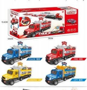 Straż pożarna / Tor samochodowy z katapultą 140cm 2w1 Y101773 2