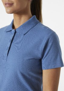 Women's HELLY HANSEN Manchester Polo T-shirt, light blue, M L 3