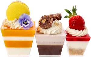 Pojemniki Do Deserów FINGER FOOD Pucharki Na Deserki Piramida 25szt 120ml 1