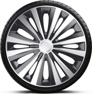 Komplet kołpaków na felgi stalowe Multi Silver Black 15 cali 1