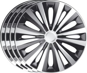 Komplet kołpaków na felgi stalowe Multi Silver Black 15 cali 2