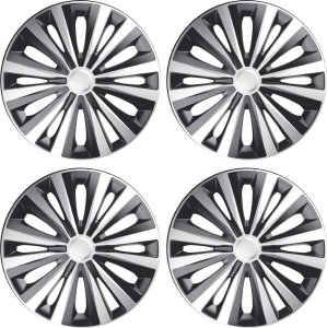 Komplet kołpaków na felgi stalowe Multi Silver Black 15 cali 4