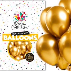 Balony ZŁOTY Chrom Na 18 Urodziny Dekoracje Ślubne Zestaw BALONÓW 50szt 1