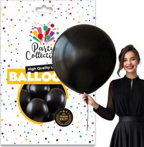 BALONY pastelowe CZARNE 45cm do dekoracji GIRLANDA balonowa 25szt PREMIUM 1
