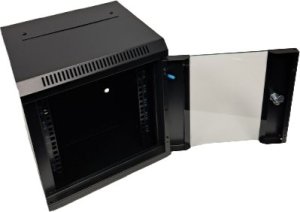 Szafa NetRack Szafa wisząca RACK 10'', 6U, 300mm, Netrack S-Line, czarna, drzwi szklane 7