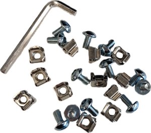 Szafa wisząca RACK 10'', 4U, 300mm, Netrack S-Line, czarna, drzwi szklane 7