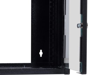 Szafa NetRack Szafa wisząca RACK 10'', 6U, 300mm, Netrack S-Line, czarna, drzwi szklane 2
