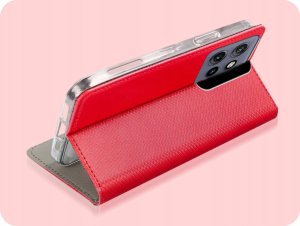Hello Case ETUI Z KLAPKĄ DO MOTOROLA EDGE 50 NEO / THINKPHONE 25 CZERWONE MAGNETYCZNE 5