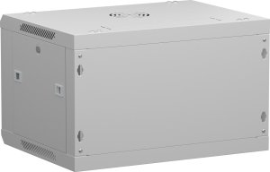 Szafa NetRack Szafa wisząca RACK 19" 6U, 450mm, Netrack F-Line, szara, drzwi szklane, otwierane boki 4