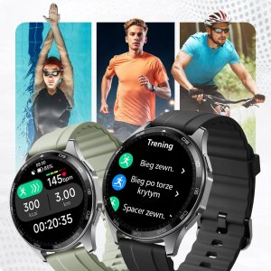 Smartwatch Męski - Wodoodporny Pływanie Rozmowy Smart Watch 2 paski Menu PL 13