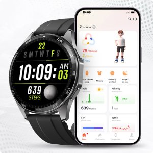 Smartwatch Męski - Wodoodporny Pływanie Rozmowy Smart Watch 2 paski Menu PL 7