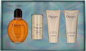 CALVIN KLEIN Obsession Men EDT 125ml + Sztyft 75g + ASB 100ml + SG 100ml 1