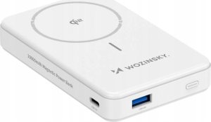 Powerbank Wozinsky WLWP-10KA0Y3WS 22,5W PD Qi2 10000 mAh, z podstawką, 1x USB-A, 1x USB-C - biały 5