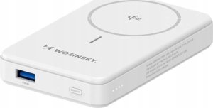 Powerbank Wozinsky WLWP-10KA0Y3WS 22,5W PD Qi2 10000 mAh, z podstawką, 1x USB-A, 1x USB-C - biały 6