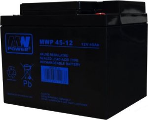 akumulator MWP 45-12 (Long Life, 12V-45Ah, Bolt M6) 1