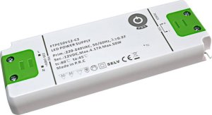 FTPC50V12-C2: zasilacz LED 12V/4.16A CV, compact plastic case, SSVF series 1