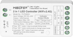 ML-FUT035W+: MiLight MiBoxer WIFI 2in1 controller 12/24V max12A/CH total max 12A 1