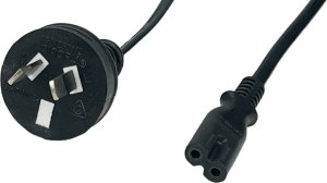 POSAC-C7AS/NZS18: POS AC-AUS cable C7-YJT2[2,5A]-AS/NZS312-D05A[7,5A] H03VVH2-F2G0,75 L=1800 black 1