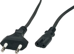 POSAC-C7EU30BK: POS AC cable C7-QT8[2,5A]-CEE7/16-YJ01[2,5A] H03VVH2-F2G0,75 L=3000 black 1