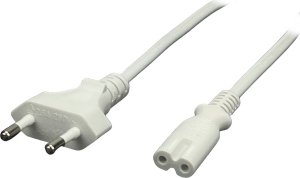 POSAC-C7EU50WH: POS AC cable C7-QT8[2,5A]-CEE7/16-YJ01[2,5A] H03VVH2-F2G0,75 L=5000 white 1