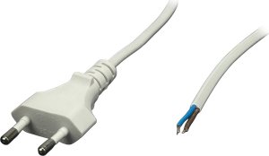 POSAC-CEE7/16WH12: POS AC cable CEE7/16-YJ01[2,5A]-tinned ends H03VVH2-F2G0,5 L=1200 white 1