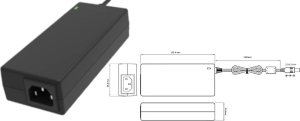 POSC20600D-2555-C14, desktop, gniazdo AC: IEC C14, wtyk DC:2.5x5.5mm prosty 1