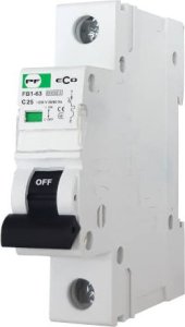Wyłącznik nadprądowy eco FB1-63 1P C 25A 6kA AC 1