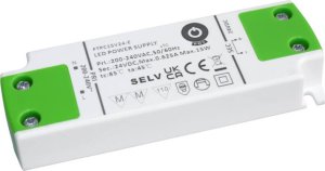 zasilacz LED 24V/0.625A CV, compact plastic case. SE-VF series 1