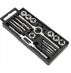 Zestaw gwintowników i narzynek 16el. (M3-M12) w organizerze PU 4