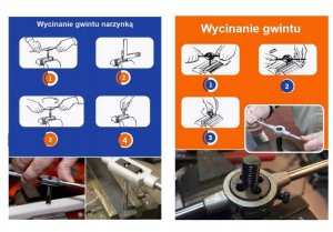 Zestaw gwintowników i narzynek 16el. (M3-M12) w organizerze PU 8