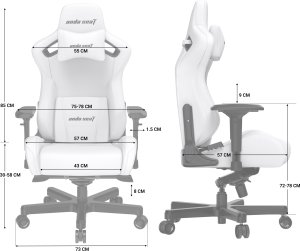 Fotel Anda Seat Fotel gamingowy Kaiser 2 Pro XL materiałowy ciemnoszary obrotowy 12