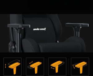 Fotel Anda Seat Fotel gamingowy Kaiser 2 Pro XL materiałowy ciemnoszary obrotowy 8