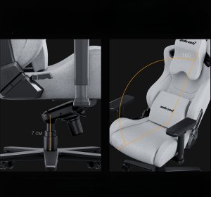 Fotel Anda Seat Fotel gamingowy Kaiser 2 Pro XL materiałowy ciemnoszary obrotowy 10
