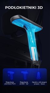 Fotel ergonomiczny gamingowy Angel Furia PRO z podnóżkiem 11