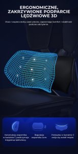 Fotel ergonomiczny gamingowy Angel Furia PRO z podnóżkiem 16