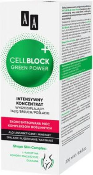 AA Cell Block Green Power Intensywny koncentrat wyszczuplający talię, brzuch i pośladki 200ml 1