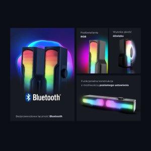 Rampage gamingowe głośniki/soundbar Arty X13 6