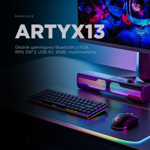 Rampage gamingowe głośniki/soundbar Arty X13 5