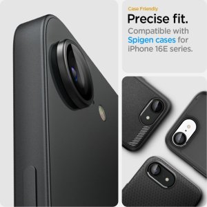 OSŁONA APARATU SPIGEN OPTIK PRO GLAS.TR "EZ FIT" CAMERA PROTECTOR 2-PACK IPHONE 16E BLACK 9