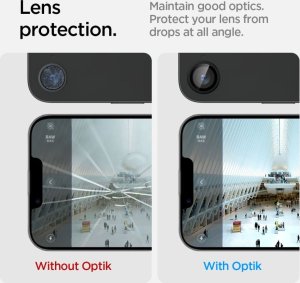 OSŁONA APARATU SPIGEN OPTIK PRO GLAS.TR "EZ FIT" CAMERA PROTECTOR 2-PACK IPHONE 16E BLACK 10