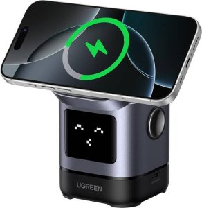 Ładowarka indukcyjna 2w1 do iPhone / Airpods Ugreen Uno W709, USB-C, 25W + kabel USB-C do USB-C 1m 1