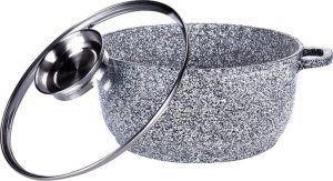 Garnek 6,5L 28cm pokrywka Aroma Knob granitowy 2