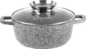 Garnek 6,5L 28cm pokrywka Aroma Knob granitowy 6