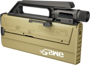 LeanToys Karabin Składany FMG9 Strzałki Piankowe Łuski Latarka Broń 2