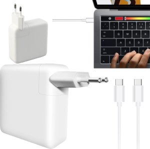Ładowarka Zasilacz do Apple MacBook Alogy Universal Charger Kabel 2m USB-C do USB-C Szybkie ładowanie PowerDelivery PD 87W Biały 15