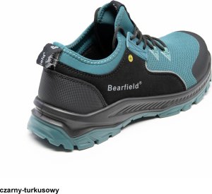 BBBO S1PS SR FO ESD - półbut wytrzymała tkanina poliestera mikrofibra higroskopijna wyściółka wkładka antygrzybiczna - czarny-turkusowy 44 17